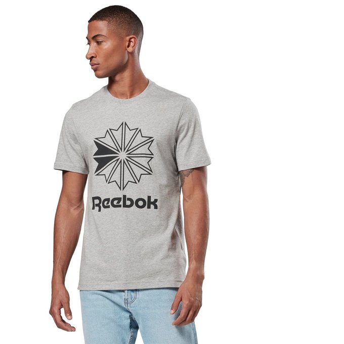 reebok classic t shirt gris