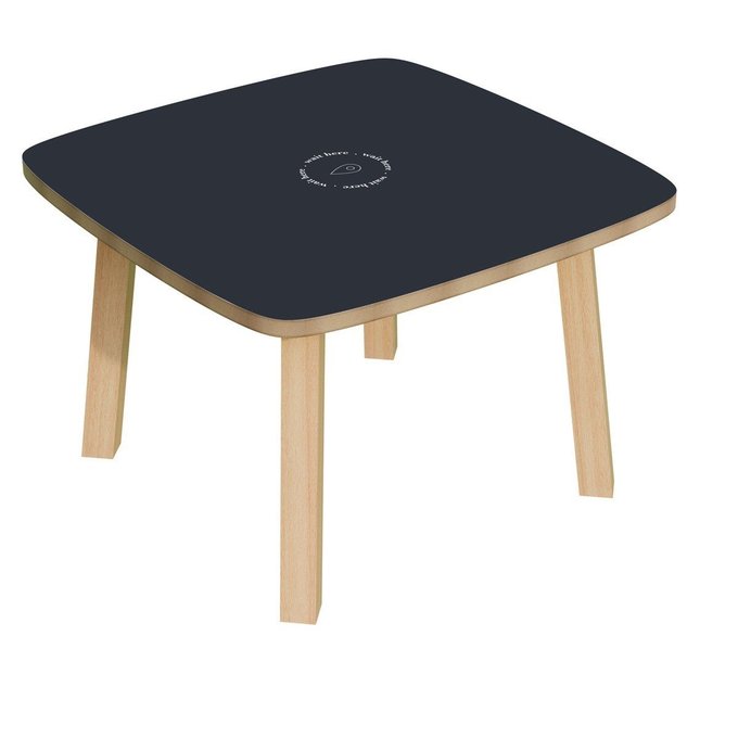 Table Basse Scandinave 60x60 Cm Gris Anthracite Easyoffice La