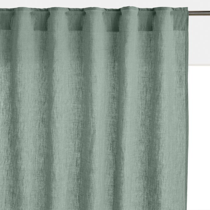 Onega Washed Linen Single Curtain With Concealed Tabs La Redoute