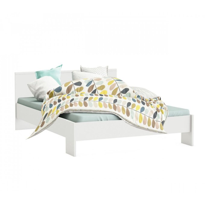 Lit En Bois Blanc Perle Lt126 Bois Naturel Terre De Nuit La Redoute