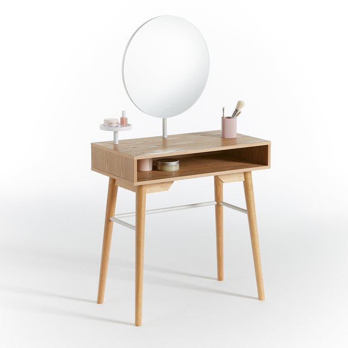 Agura Dressing Table With Mirror Oak La Redoute Interieurs Agura Dressing Table With Mirror Oak
