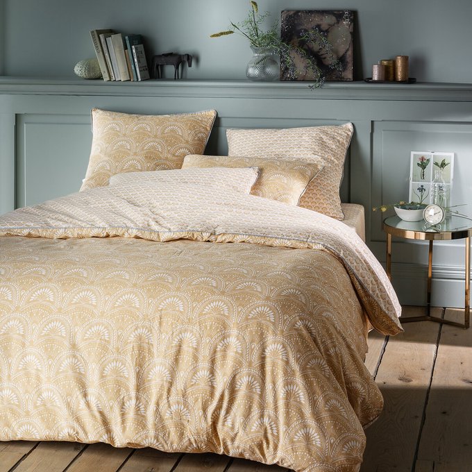 Jaipur Duvet Cover In Washed Cotton Printed La Redoute Interieurs