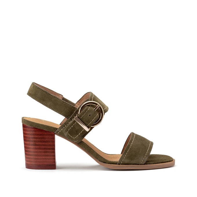 Suede Sandals with Double Strap