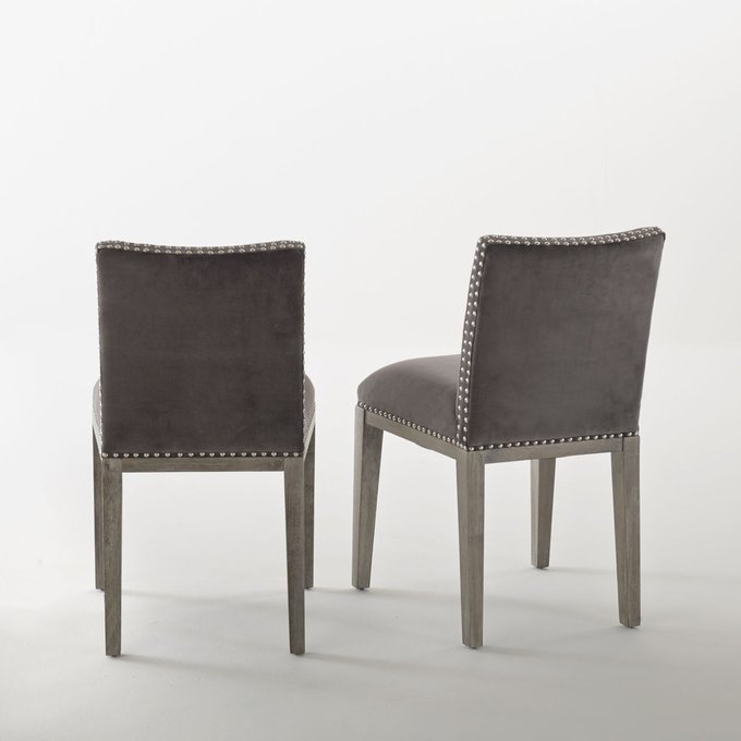 Lot de 2 chaises velours cloutées, eulali La Redoute Lot de 2 chaises velours cloutées, eulali La Redoute