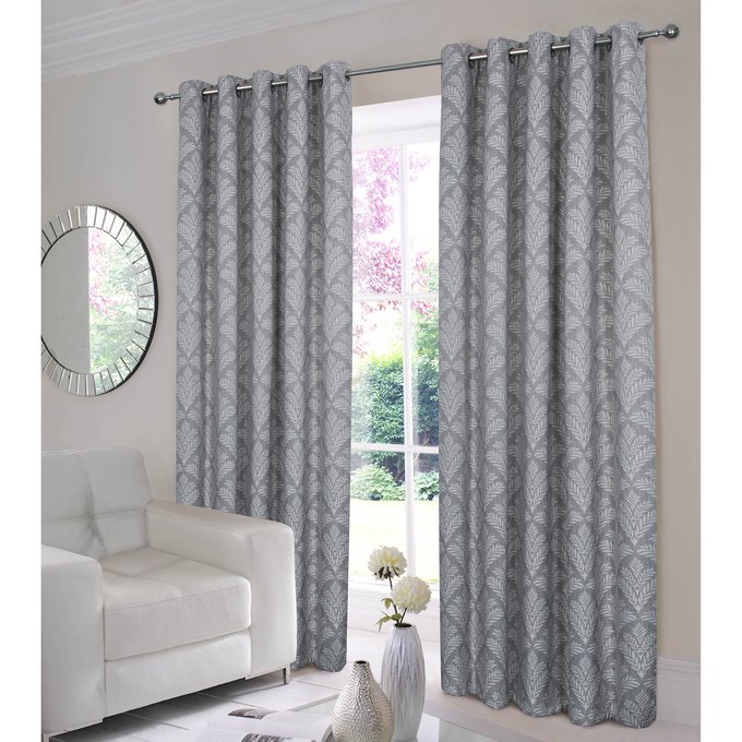 Cornella Blackout Eyelet Curtains Grey Grey Home Curtains