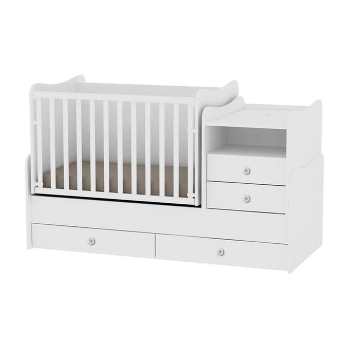 Lit Bebe Evolutif Combo 3en1 Blanc Lorelli La Redoute