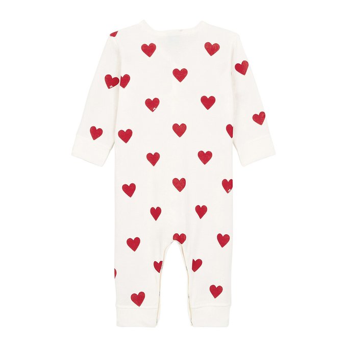 Pyjama 1 Piece Sans Pieds 3 Mois 3 Ans Imprime Coeur Petit Bateau La Redoute