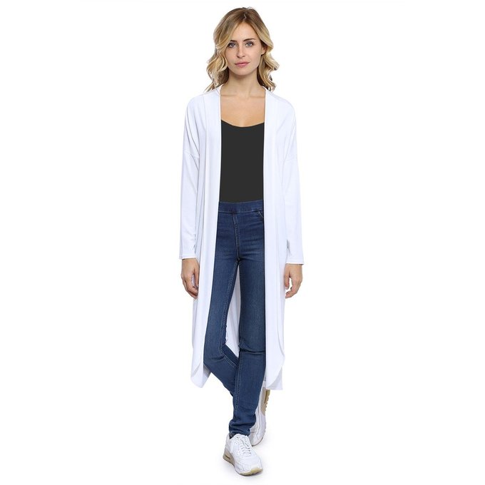 Gilet long à manches longues en modal yola Rendez-Vous Paris | La Redoute
