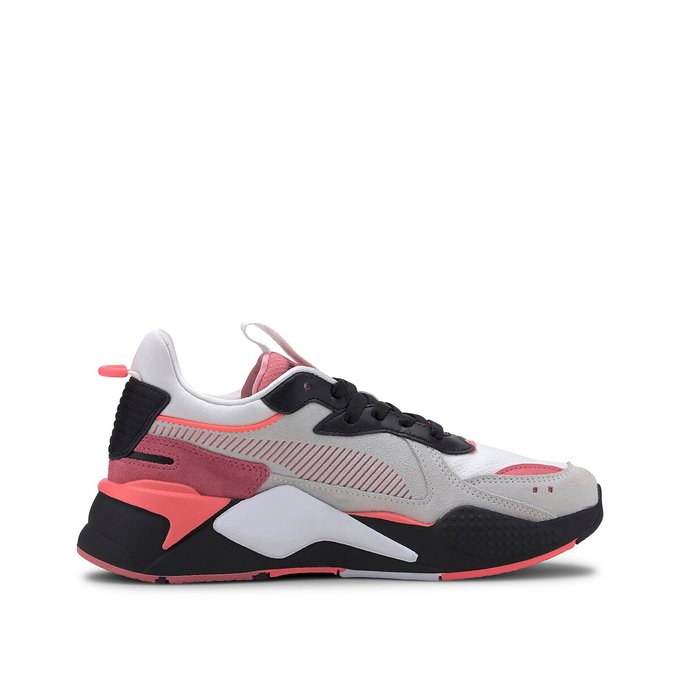 Rs X Reinvent Suede Trainers Pink Black Puma La Redoute