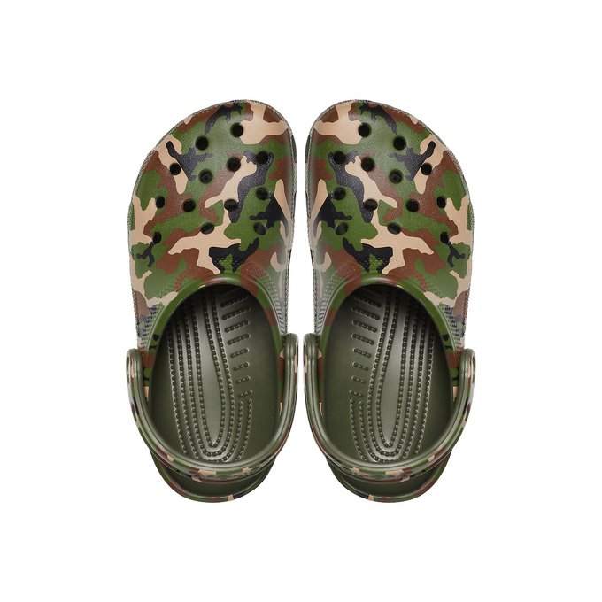 camo croc slippers