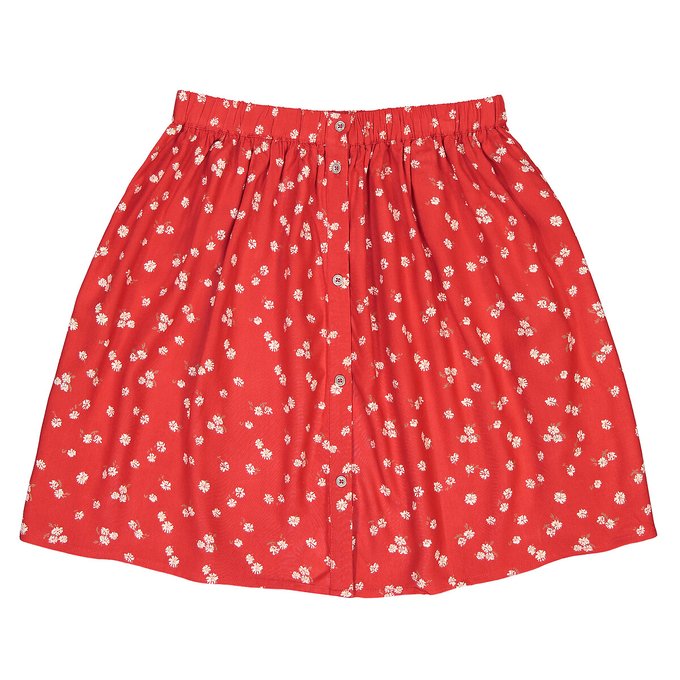 Printed Draping Short Skirt 10 16 Years Floral Print La