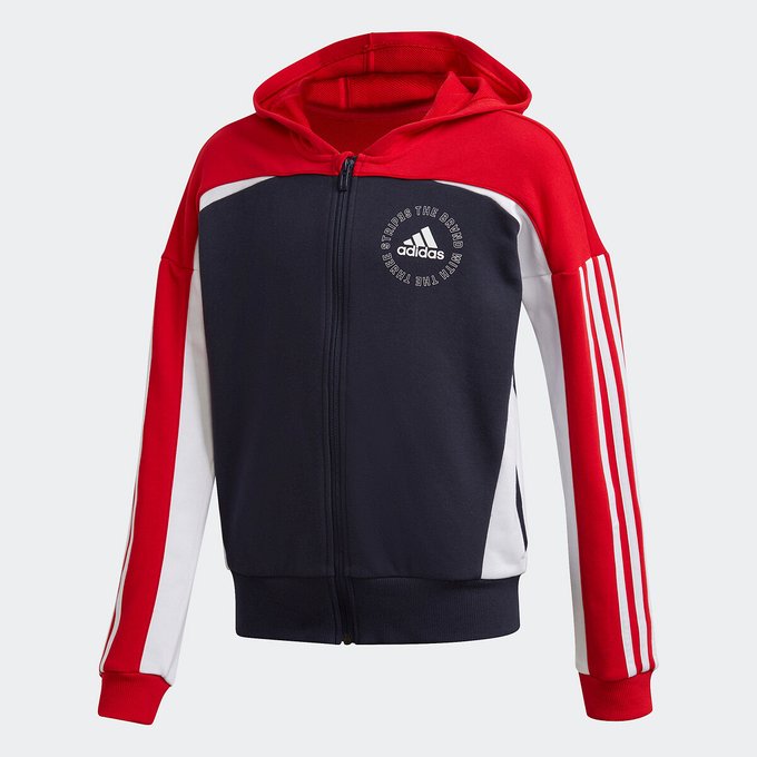 red adidas zip up hoodie