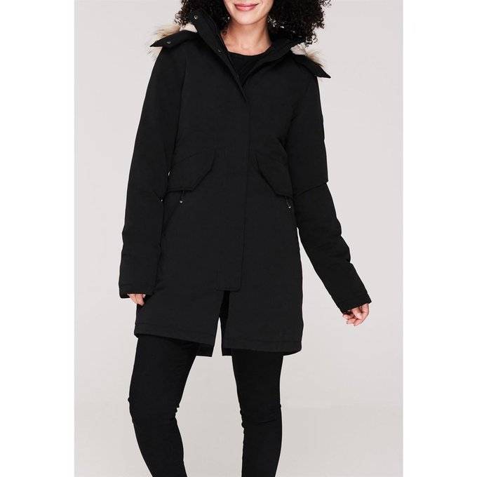 Manteau parka coupe longue noir Karrimor | La Redoute 18,72€ le manteau avec capuche pour femme (grande taille XL