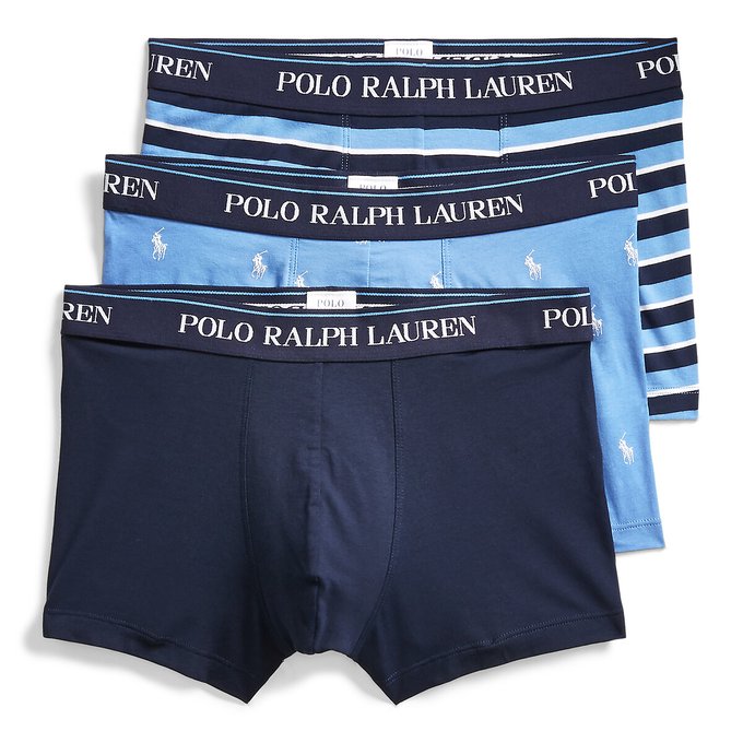 Blu Cotone POLO RALPH LAUREN Uomini Boxer Confezione da 3