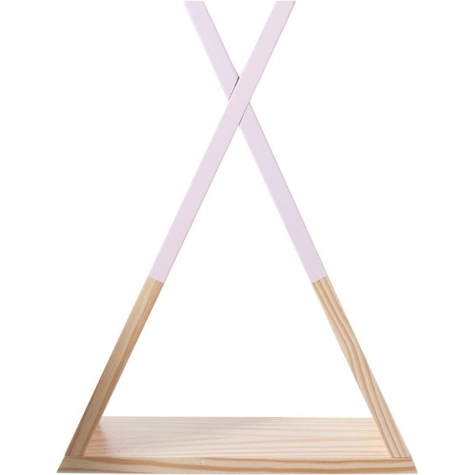 Etagere Murale Forme Tipi H39cm Bois Naturel Et Rose Chambre D Enfant Rose Pier Import La Redoute