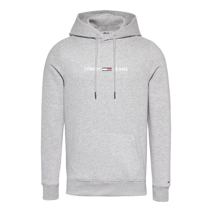 tommy jeans small logo white hoodie