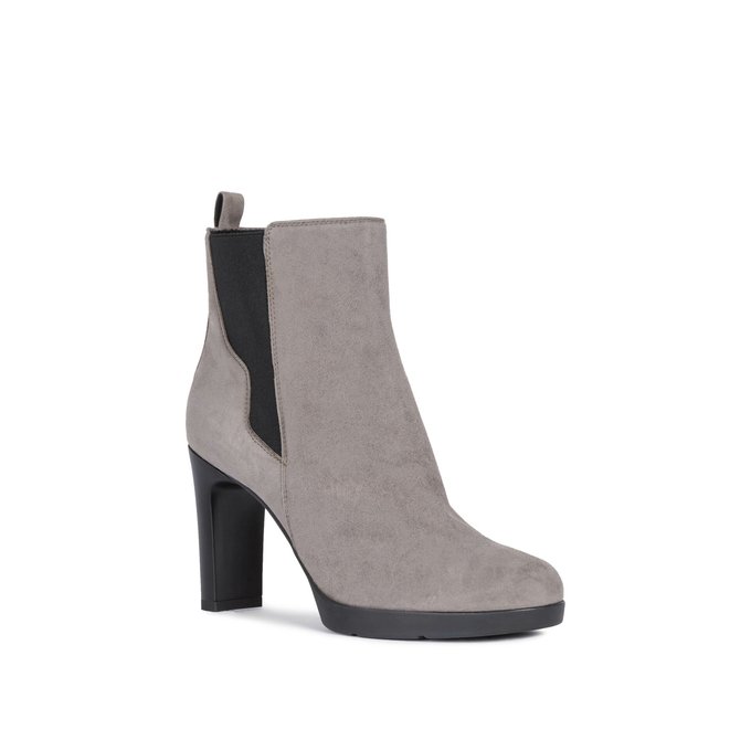 suede ankle boots high heel