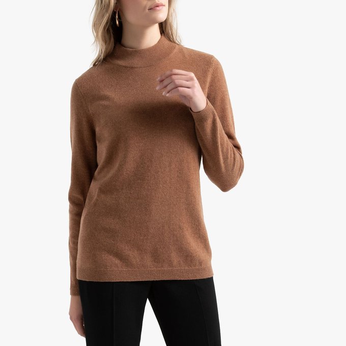 camel fine knit jumper