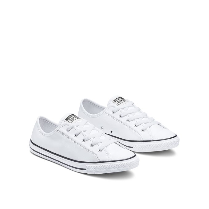 dainty leather converse white