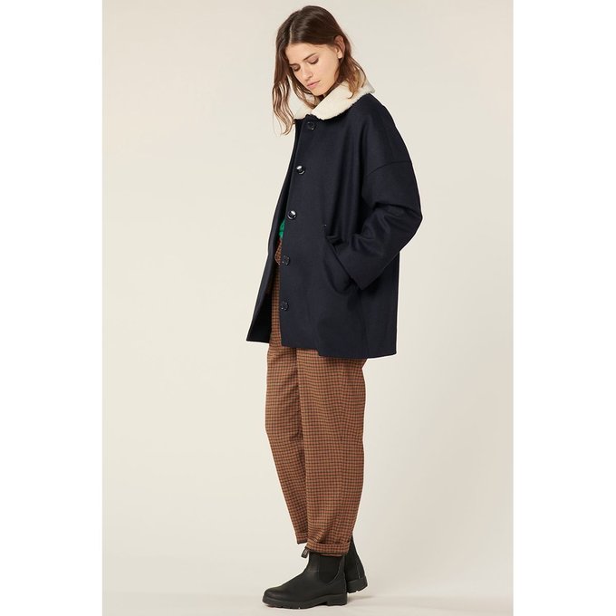 Manteau myrtille marine Harris Wilson | La Redoute Manteau femme HARRIS WILSON | La Redoute
