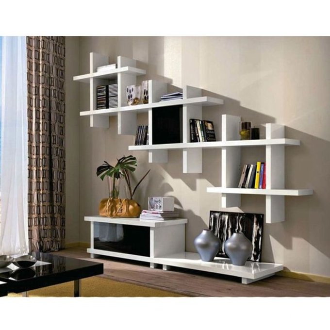 Meuble Tv Design Avec Porte Alba 180x50cm Par Zendart Design Blanc Noir Zendart La Redoute