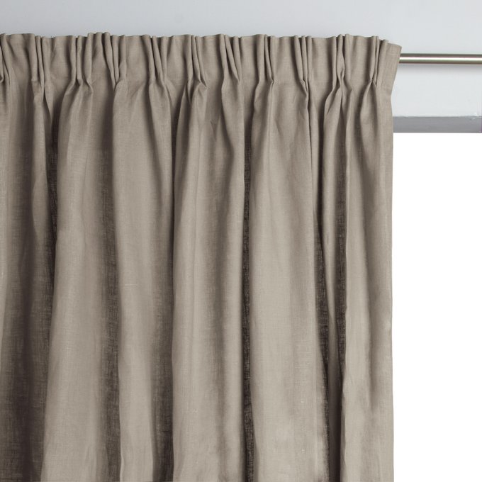 Colin Single Linen Curtain With Pinch Pleats Am Pm La Redoute