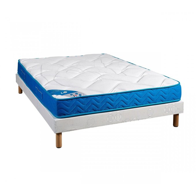 Matelas 100 Latex Avec Sommier Et Pieds L50 Blanc Someo La Redoute