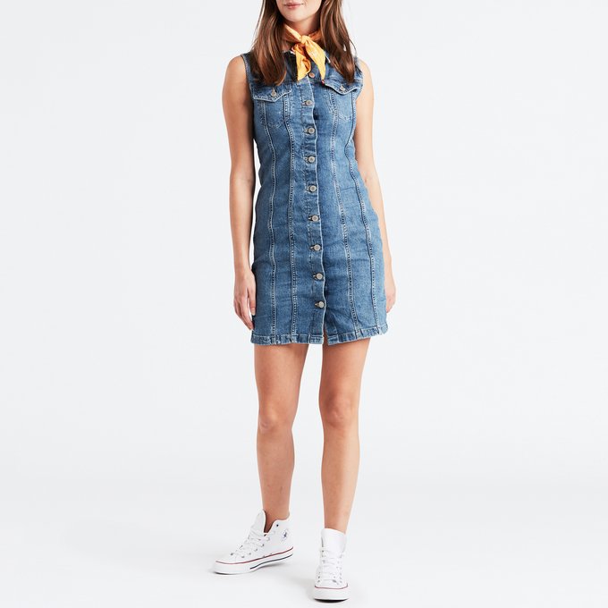 levis aubrey denim dress