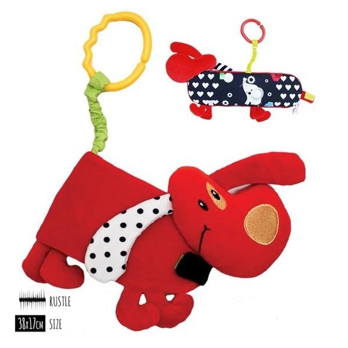 Livre D Eveil Pour Bebe En Minky Chien Puppy Rouge Sevira Kids La Redoute