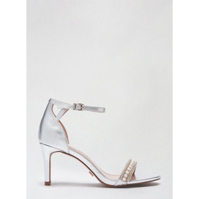 sandale talon aiguille argent