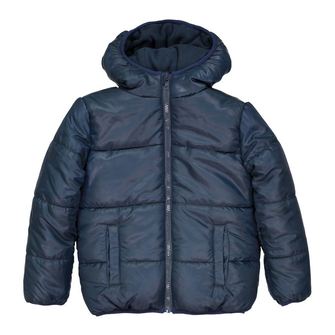 navy padded coat with hood