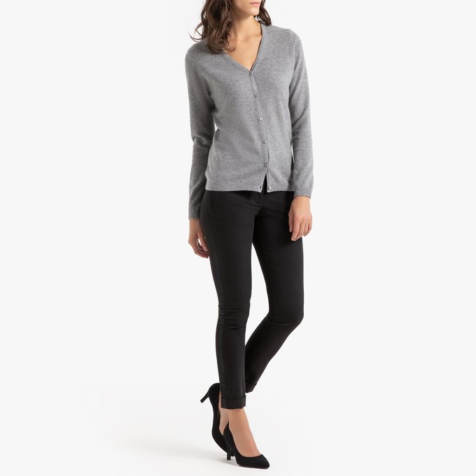 Fine Knit Cashmere Cardigan Anne Weyburn La Redoute