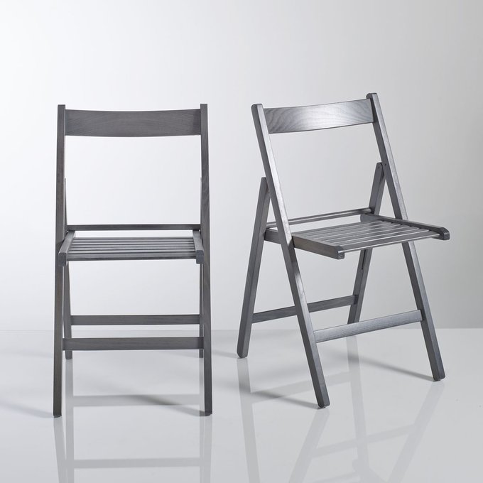 Lot De 2 Chaises Pliantes Hetre Massif Yann La Redoute