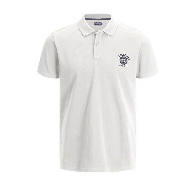 Polo direito, em malha piqué, Flock