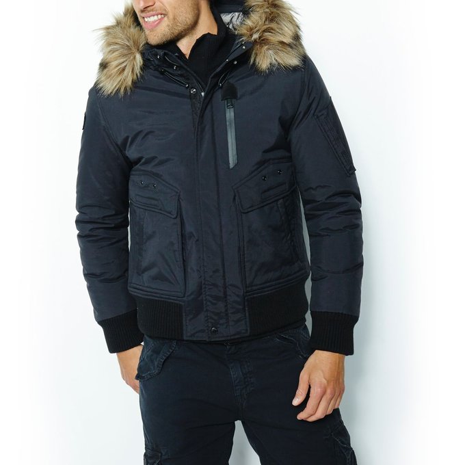 Blouson chaud à capuche tornado Schott | La Redoute Blouson chaud à capuche tornado Schott | La Redoute