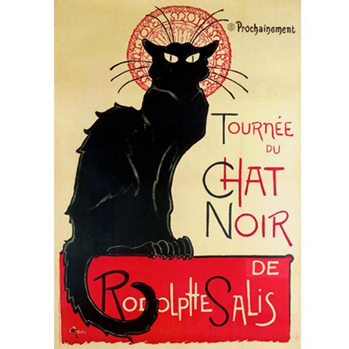 Grande Plaque Metal Le Chat Noir Editions Atlas La Redoute