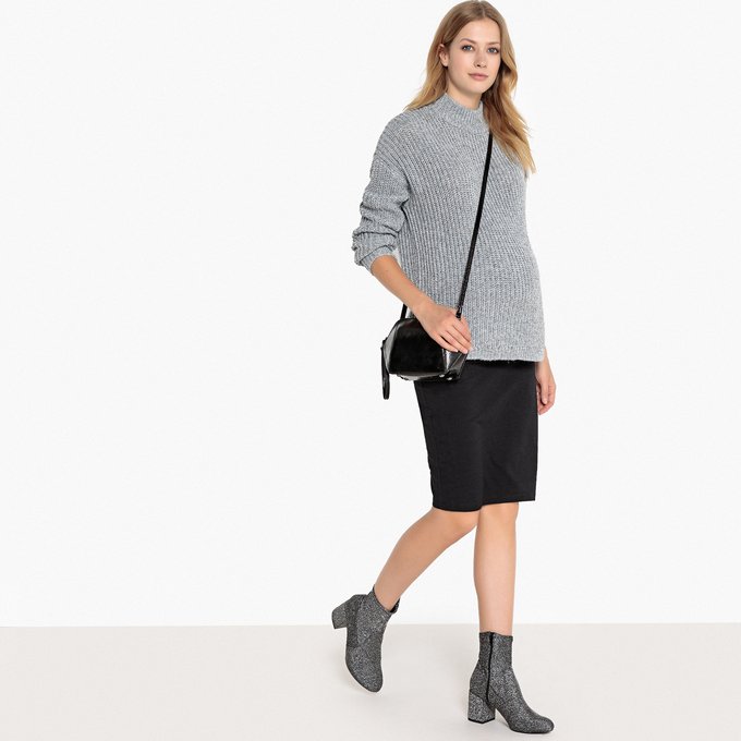 grey maternity sweater