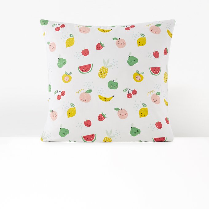 La Redoute Interieurs Marmelade Duvet Cover in Printed Organic Cotton White Size 140 X 150 cm