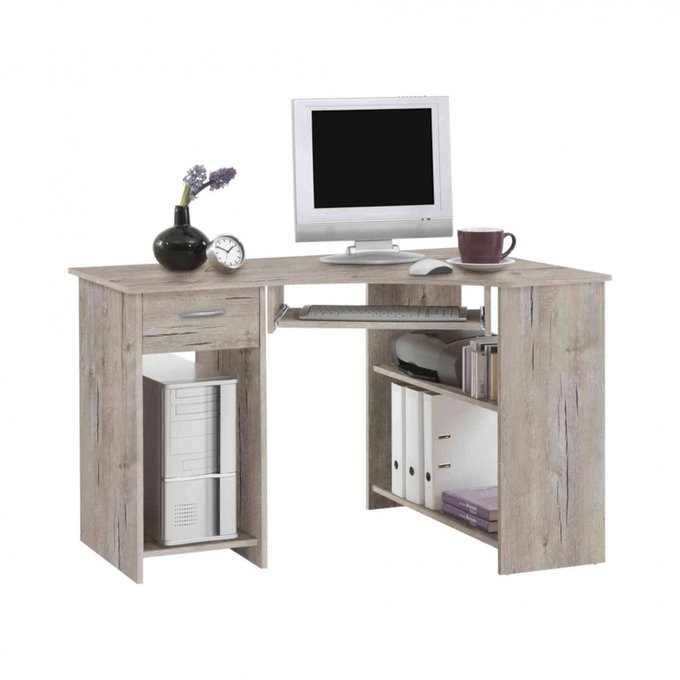 Bureau D Angle Informatique En Bois Bu13017 Terre De Nuit La Redoute