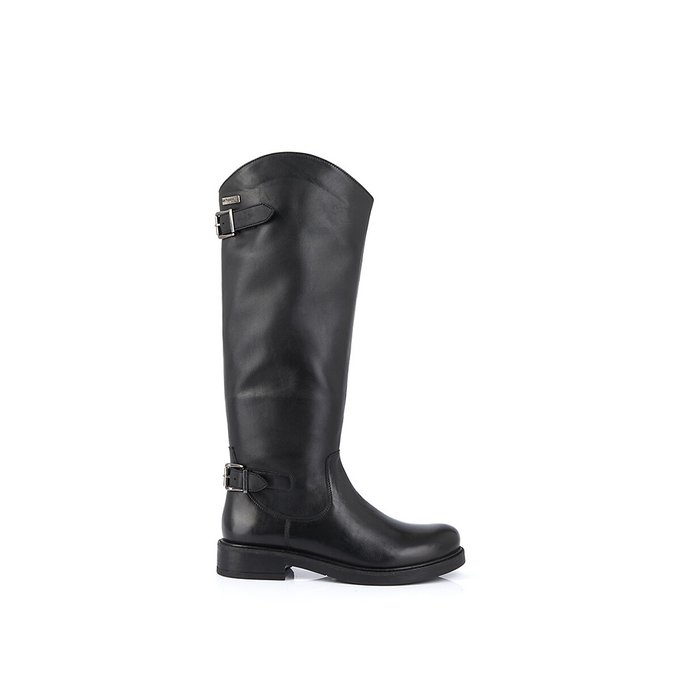 flat leather riding boots