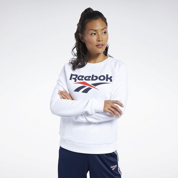 sudadera reebok blanco