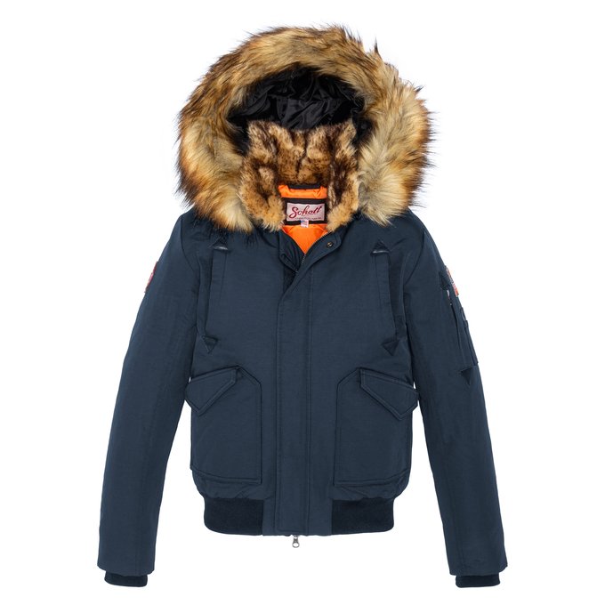 faux fur trim hooded jacket