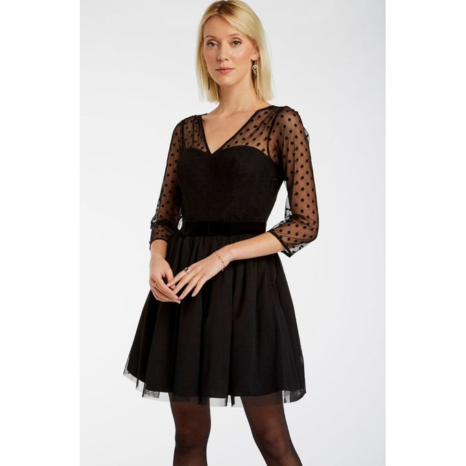 Robe Tutu En Plumetis Noir Naf Naf La Redoute