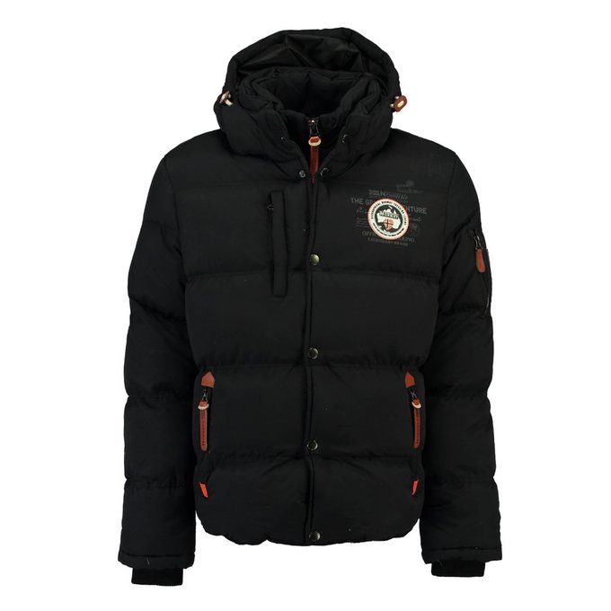 Verveine warm padded puffer jacket with hood and pockets Geographical Norway Mens Very Warm Winter Jacket Parka
