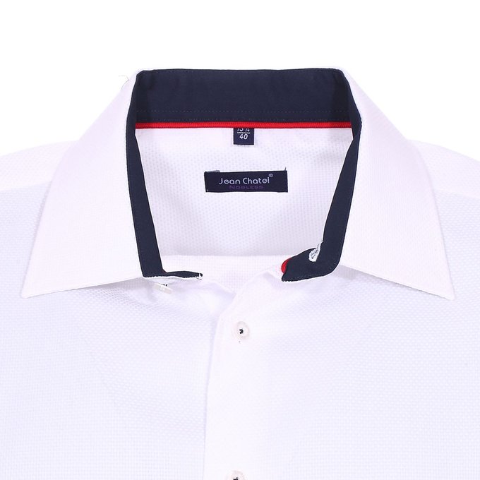 Chemise Coton Droite Blanc Jean Chatel La Redoute