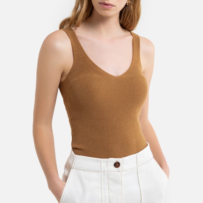 Fine knit vest top clearance
