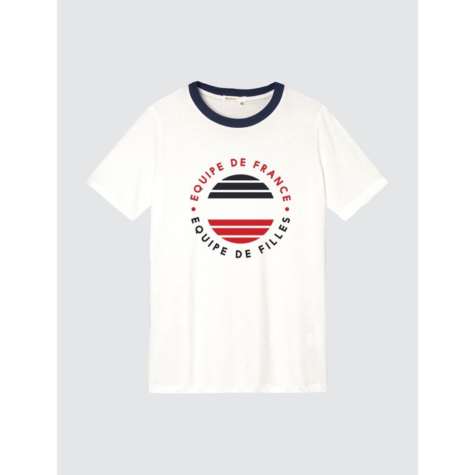 T Shirt Equipe De France Equipe De Filles Ecru Clair Bizzbee La Redoute