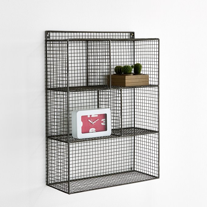 Areglo Industrial Style Metal Wire Hanging Shelf Unit Metal La
