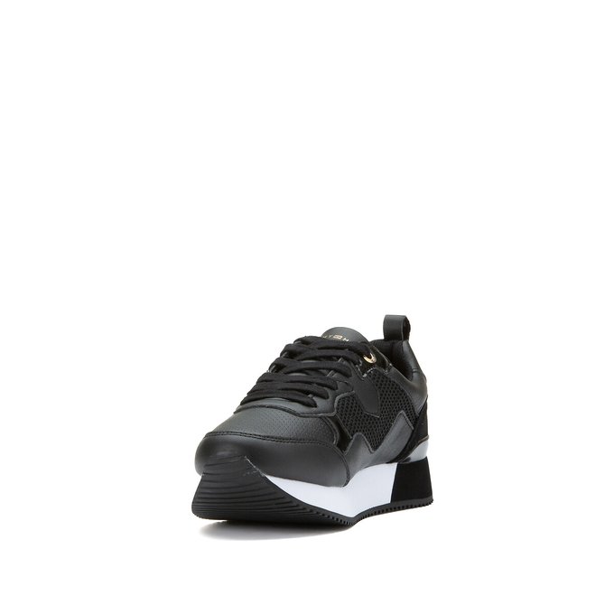 tommy hilfiger leather sneaker black