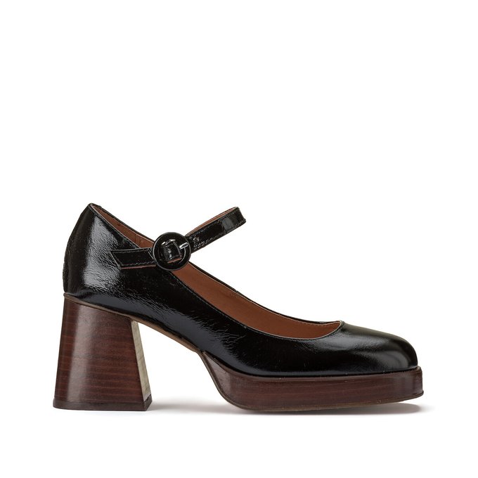 Boubou Heeled Mary Janes in Leather